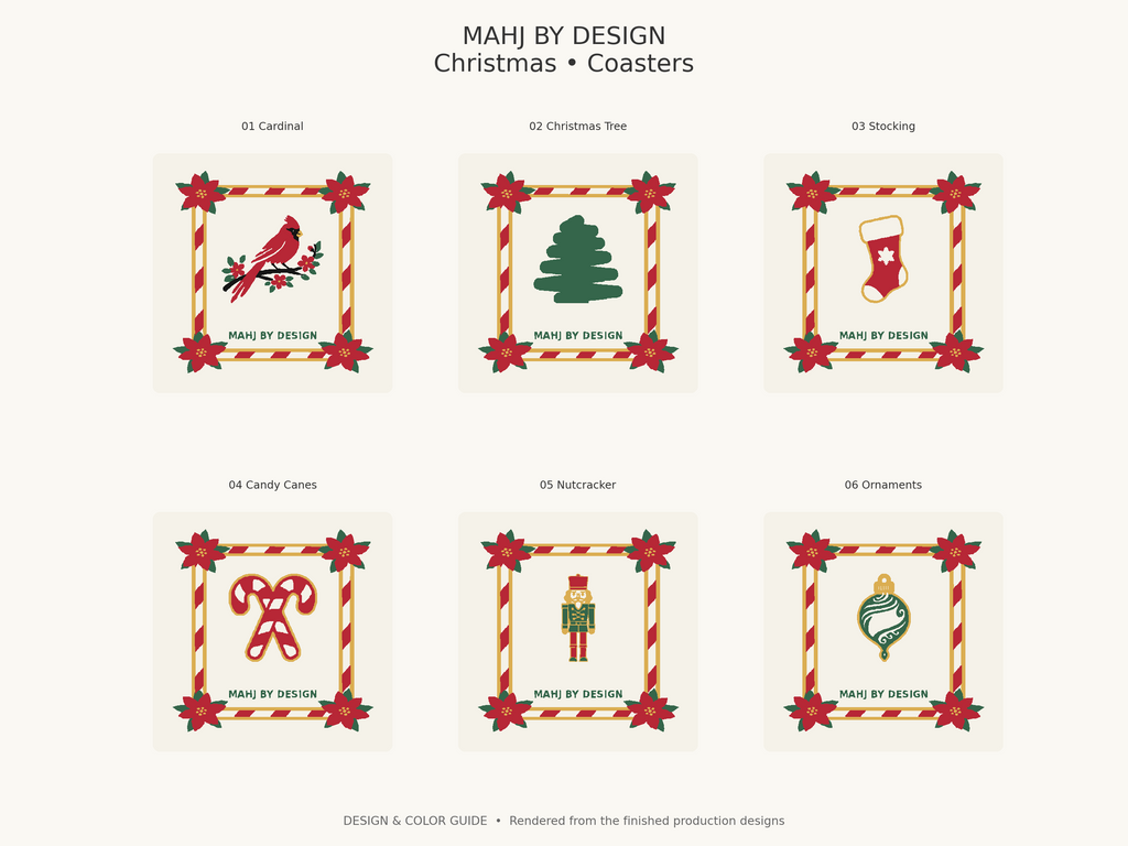 Christmas Coasters all designs