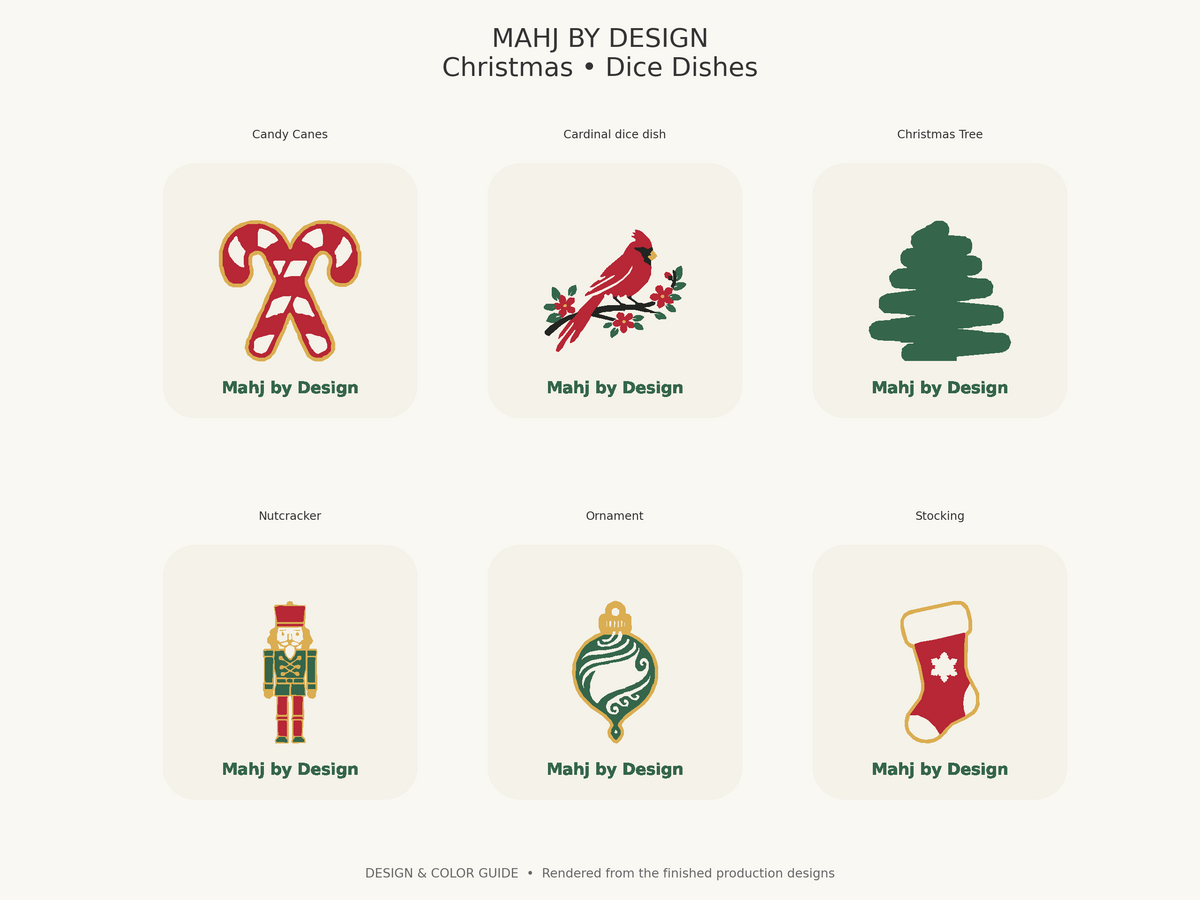 Christmas Dice Dishes all designs