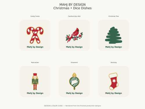 Christmas Dice Dishes all designs