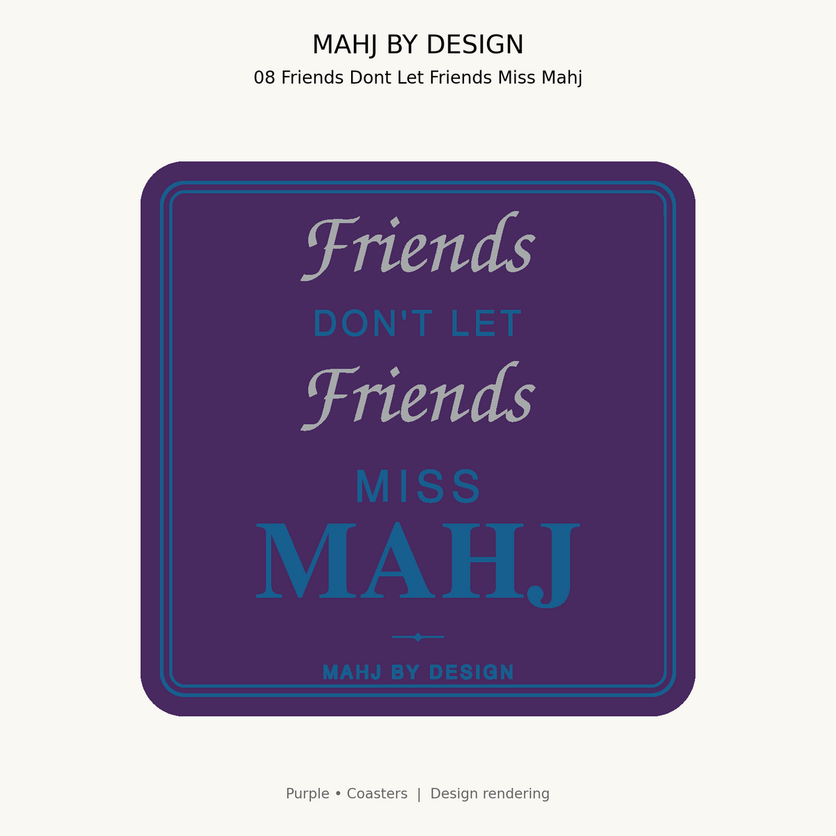 Purple Coasters design 8