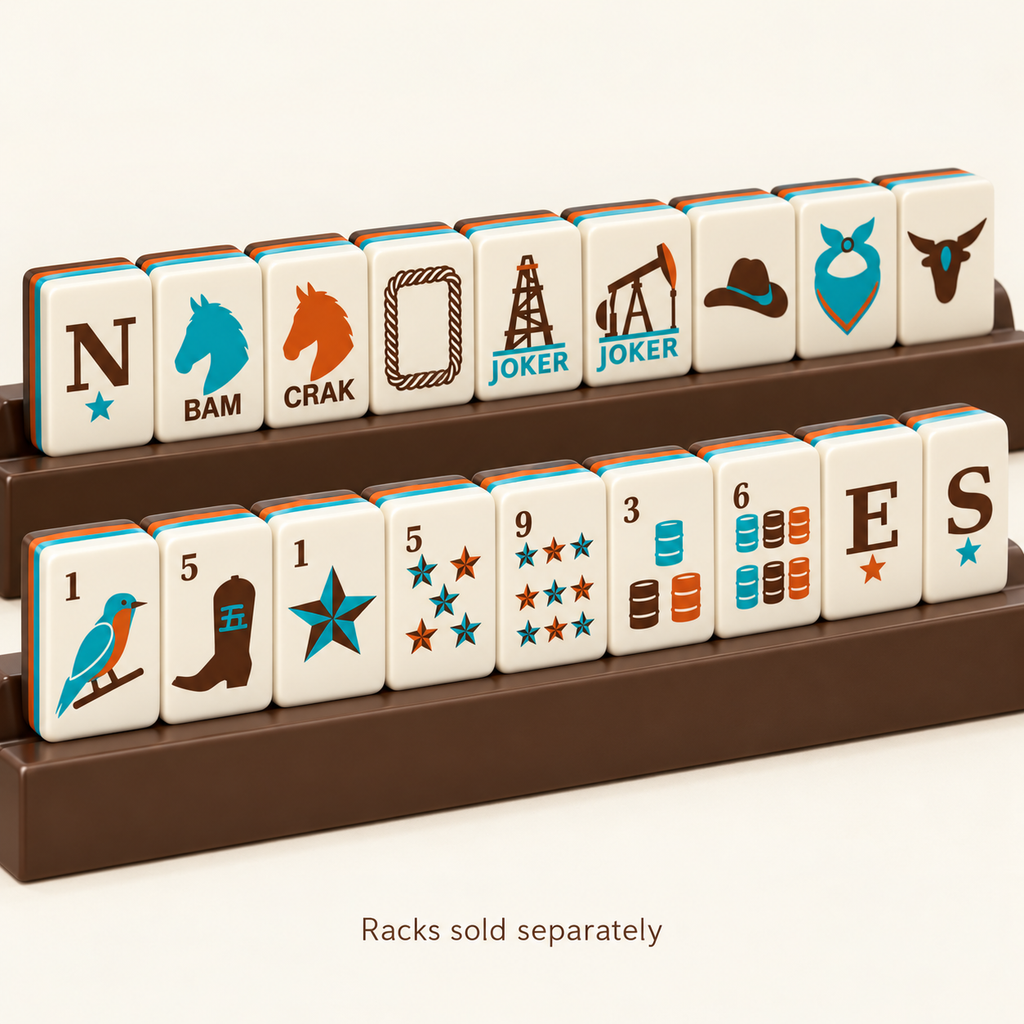 Western tiles on brown racks, racks sold separately