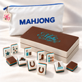 Western tile set with white bag and brown-striped box